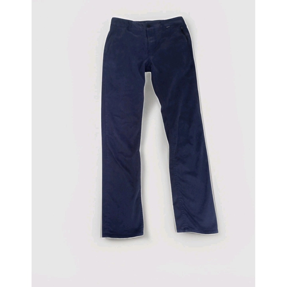 Hurley X Nike DRI-FIT Chino Pants Mens 28 Navy Blue Slim Tapered Zip Pocket Work